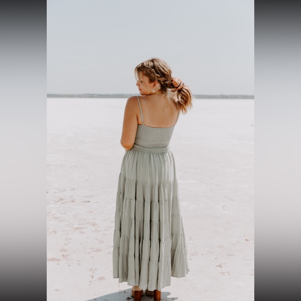 Sage green maxi